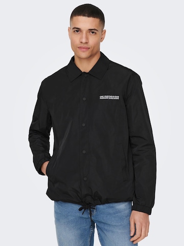 Only & Sons Between-season jacket 'Major' in Black: front