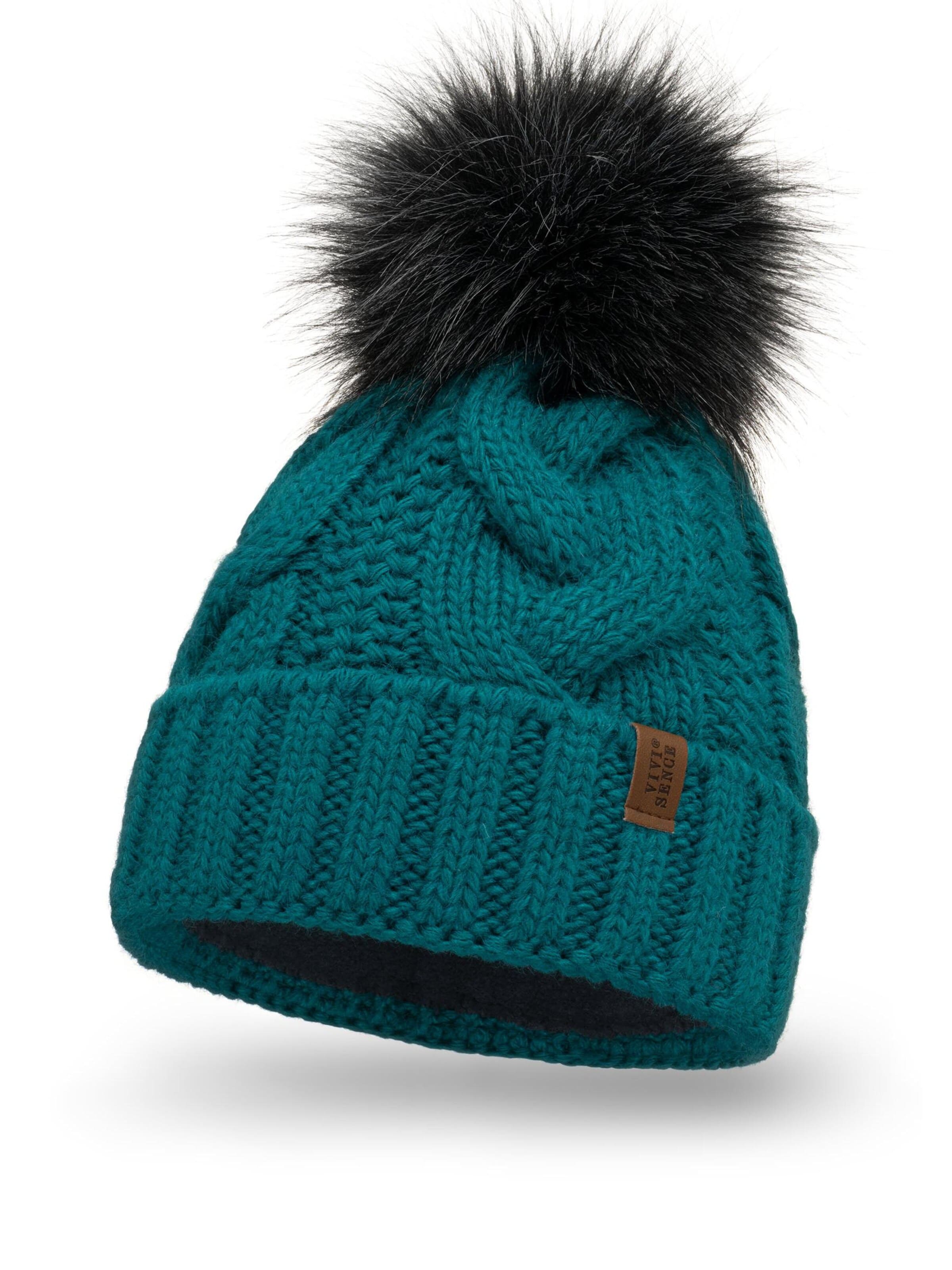 Vivisence Beanie '7014' in Blue: front