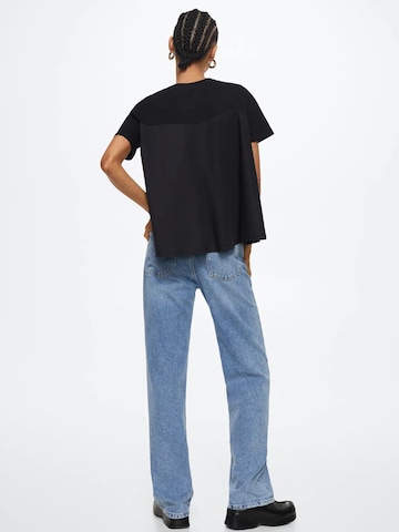 MANGO T-Shirt 'PANUELO' in Schwarz