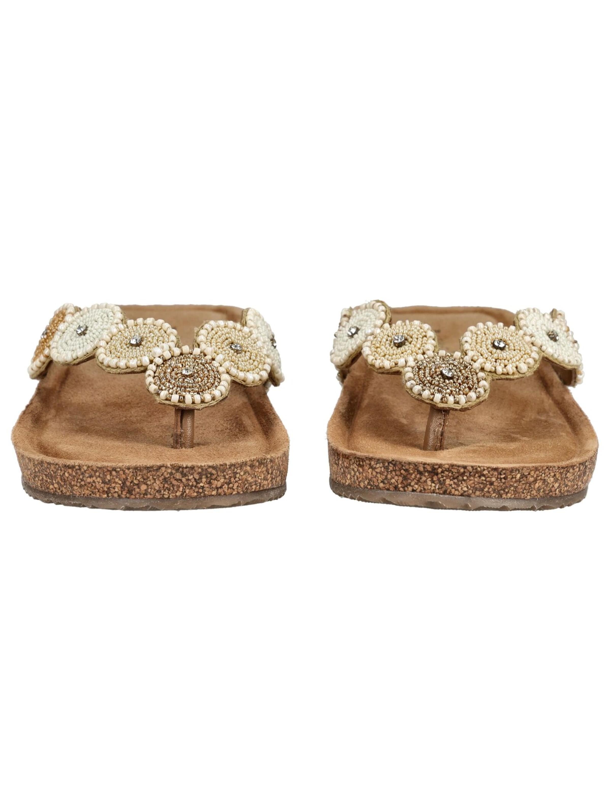 Tongs LAZAMANI en beige