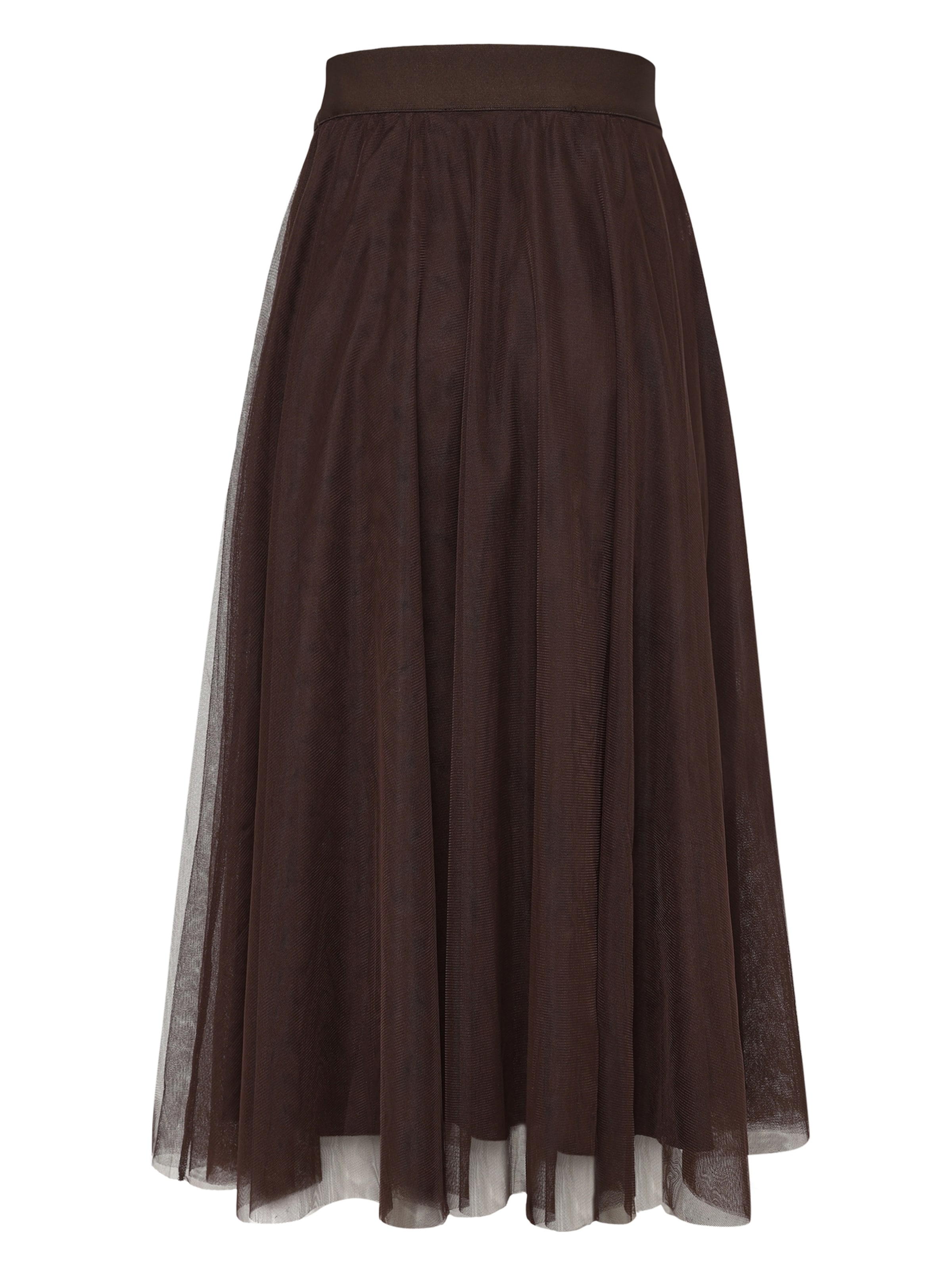 zero Tüllrock mit Falten in Braun