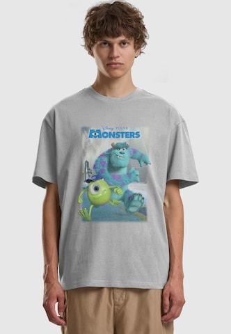 Merchcode - Camisa 'Disney Monsters Poster' em cinzento: frente