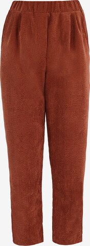 FRESHLIONS Pleat-Front Pants 'Selma' in Brown: front