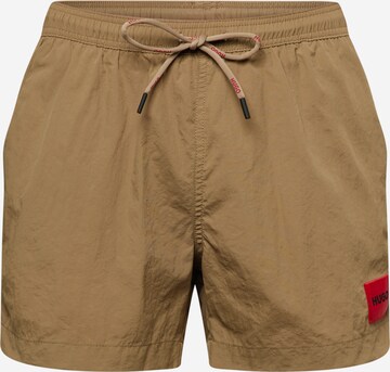 Shorts de bain 'DOMINICA' HUGO en marron : devant