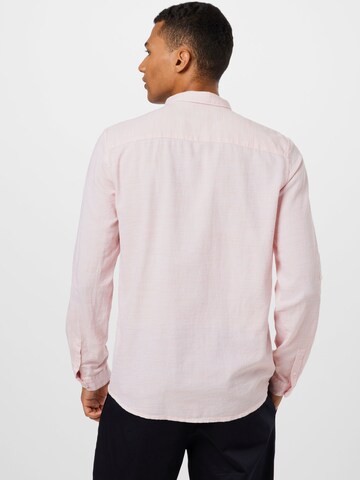 TOM TAILOR DENIM Regular fit Button Up Shirt in Pink