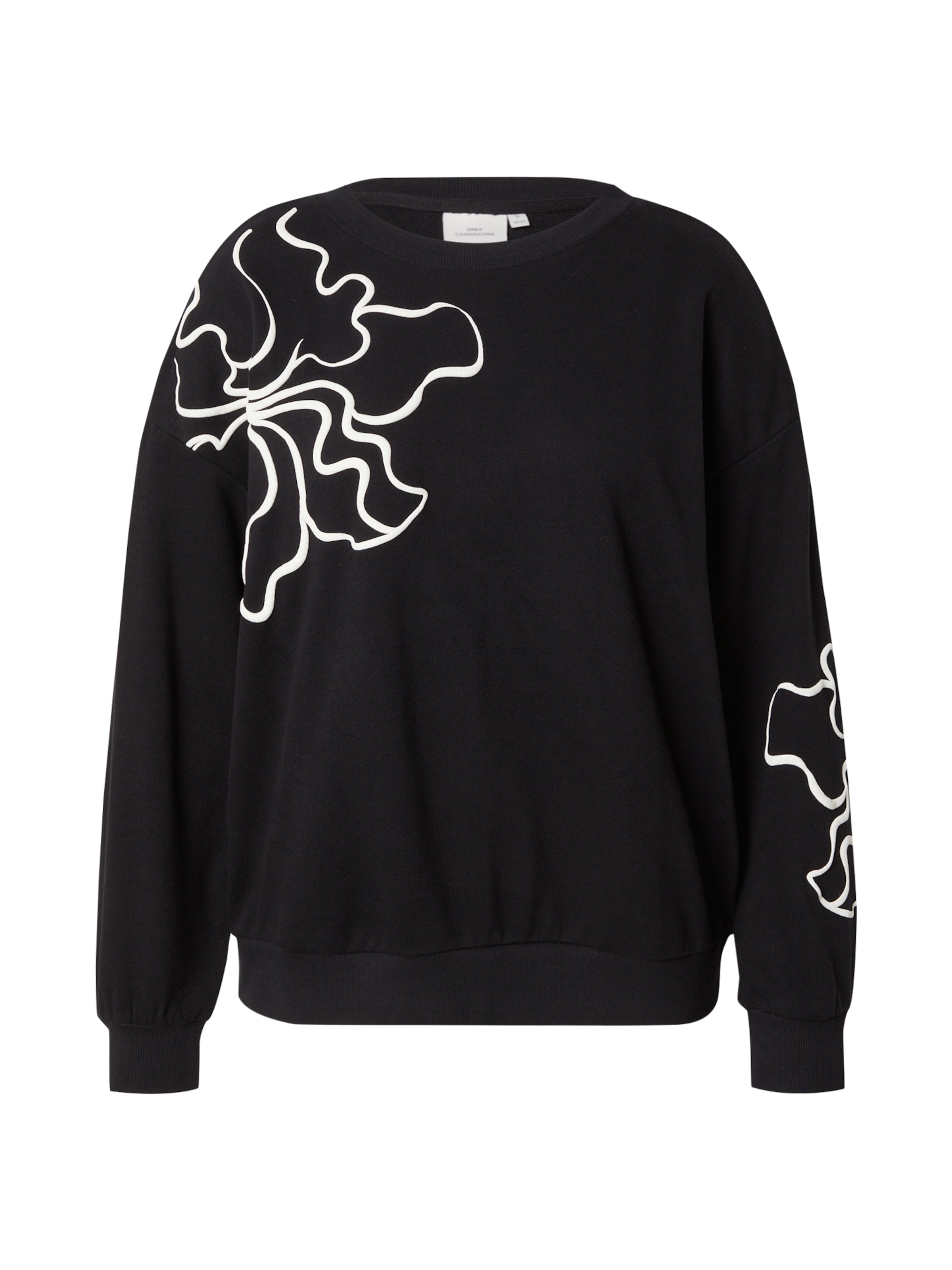 ONLY Carmakoma - Sudadera 'CARODESSA' en negro: frente