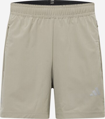 ADIDAS PERFORMANCE Regular Sports trousers 'GYM+' in Beige: front