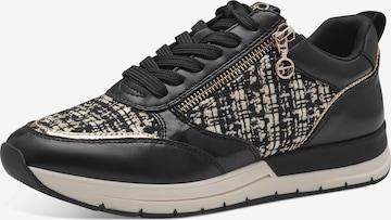 Sneaker bassa 'Almina' di Tamaris in nero: frontale