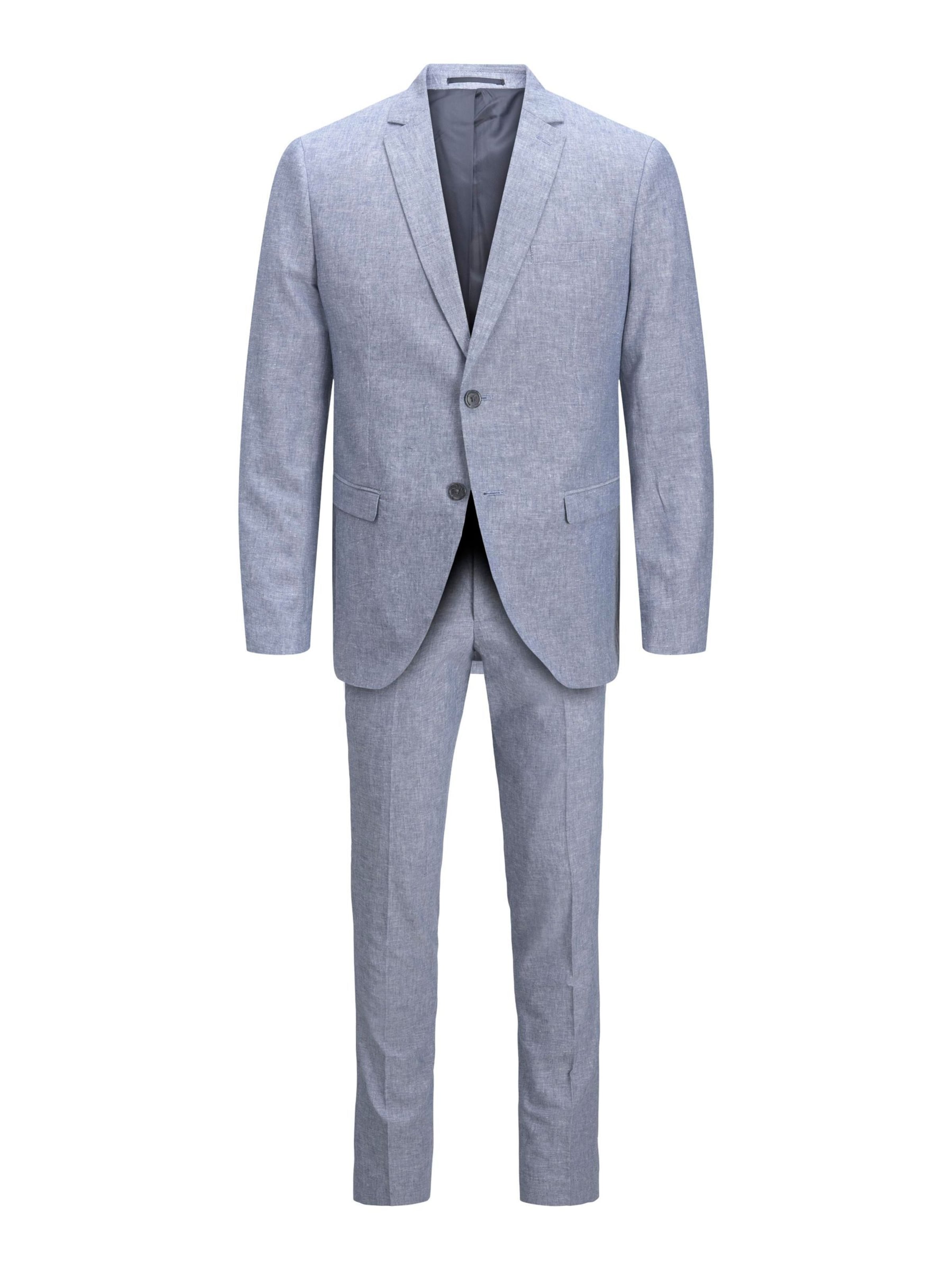 Coupe slim Costume 'JPRRiviera' Jack & Jones Plus en bleu : devant