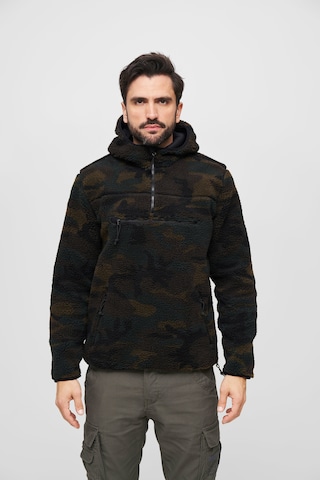 Brandit Fleece Jacket in Green: front