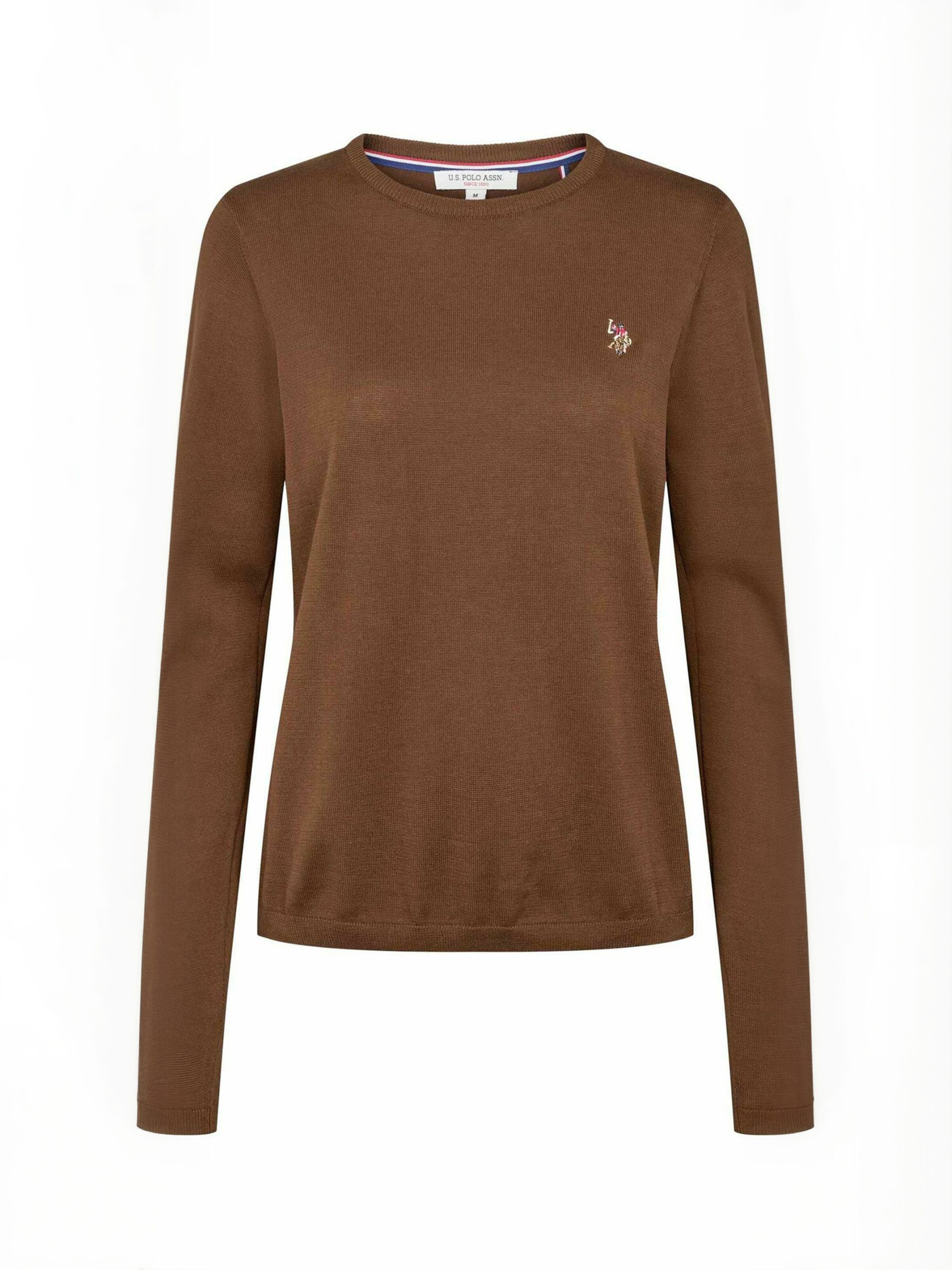 Pull-over ' UWMie ' U.S. POLO ASSN. en marron : devant