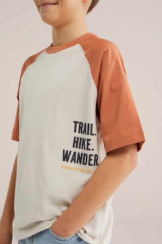 T-Shirt WE Fashion en beige