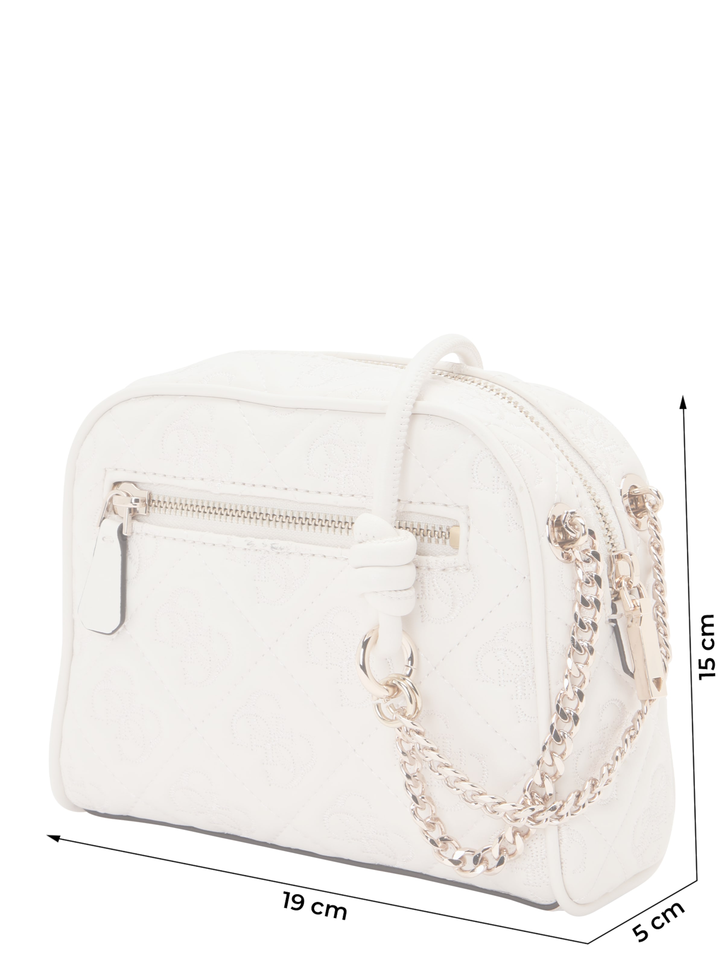 GUESS Umhängetasche 'ADELASIA CAMERA CROSSBODY' in Weiß