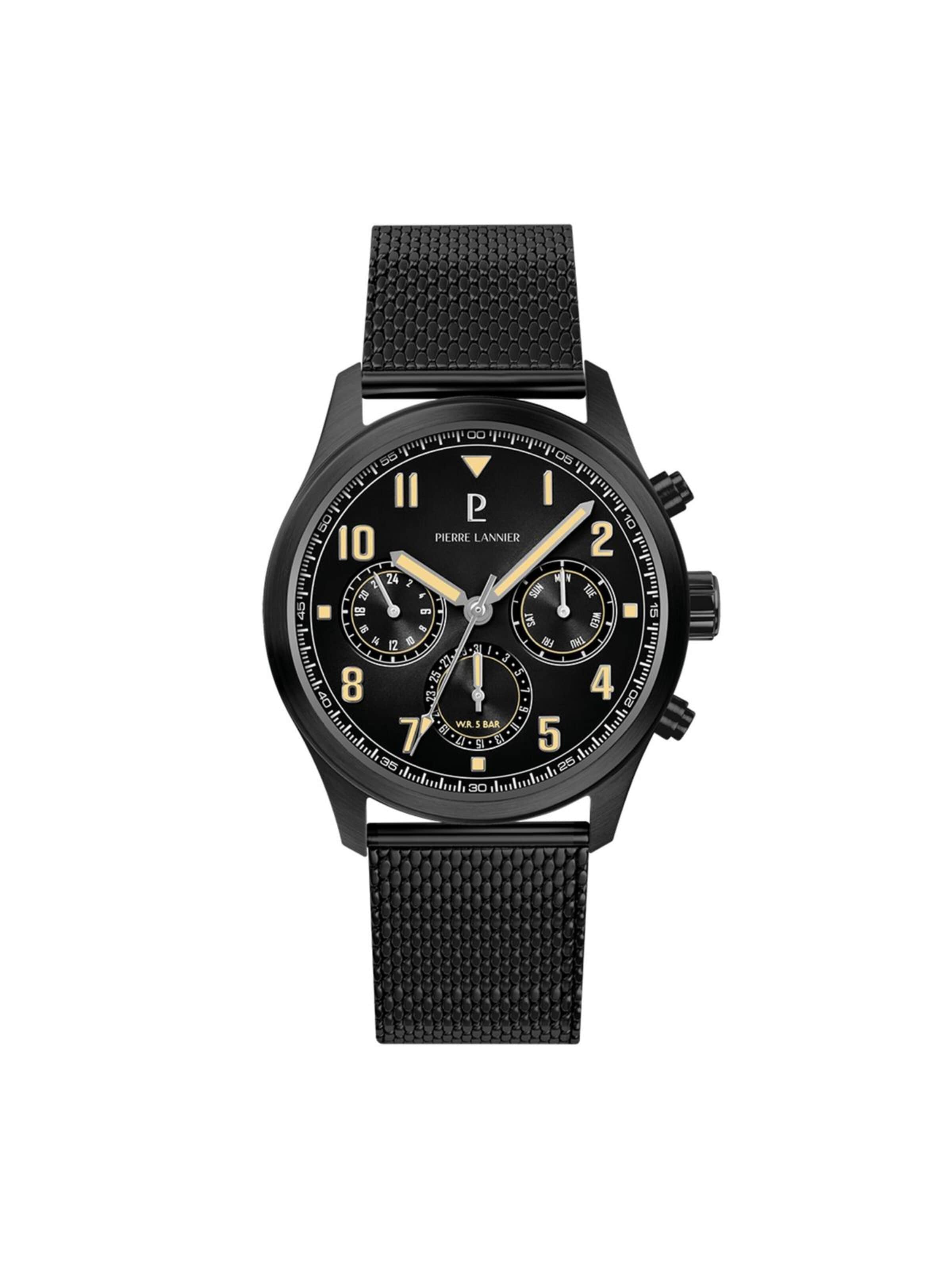 Pierre Lannier Analoguhr 'Chronograph Aviateur'‌‌‌‌‌ in Grau: Vorderseite