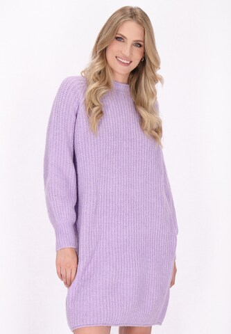 DreiMaster Vintage - Vestido de malha em roxo: frente