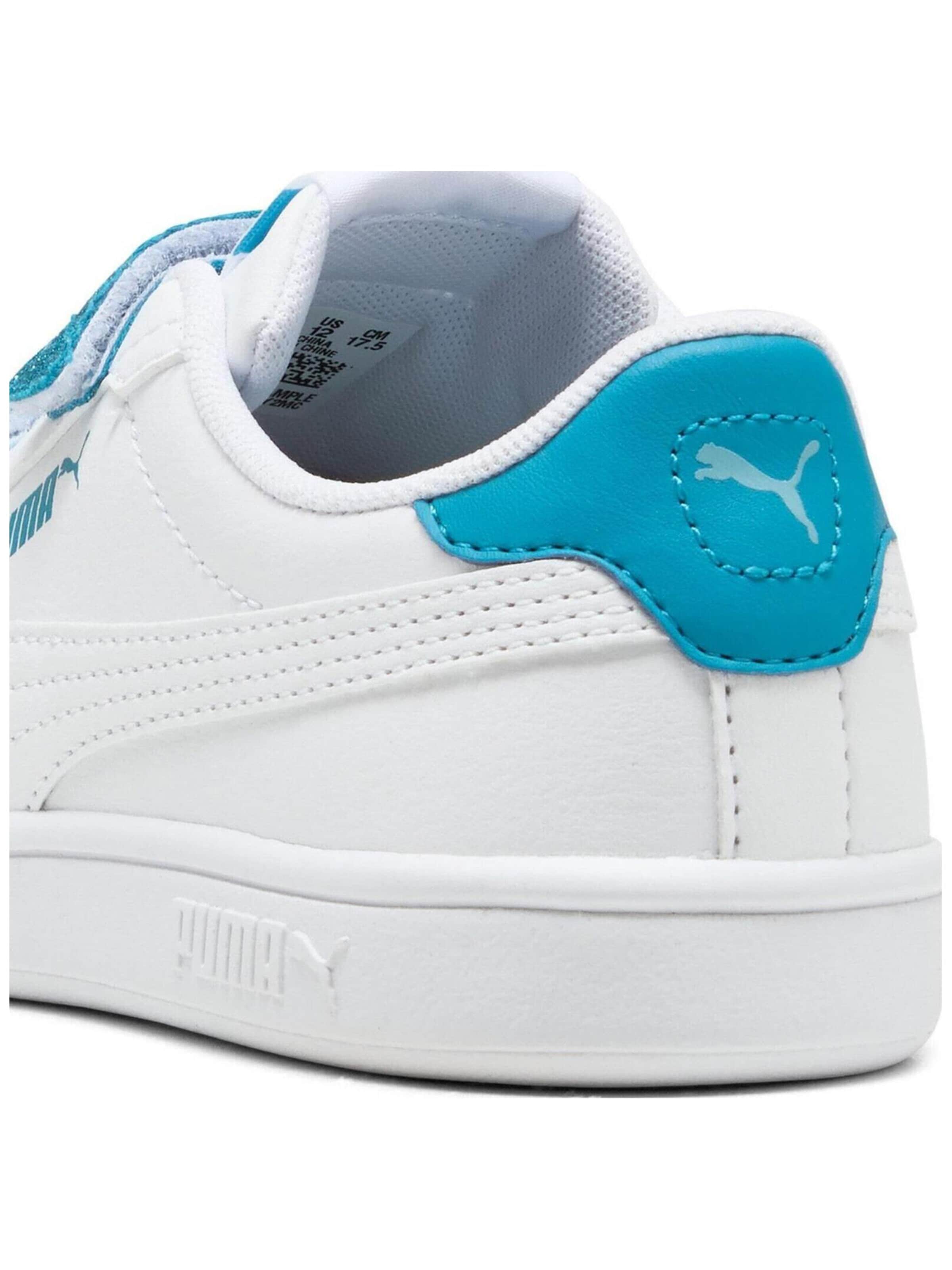 PUMA - Calzado deportivo 'Puma Smash 3.0 L Glitter Velcro V Ps Pum' en blanco