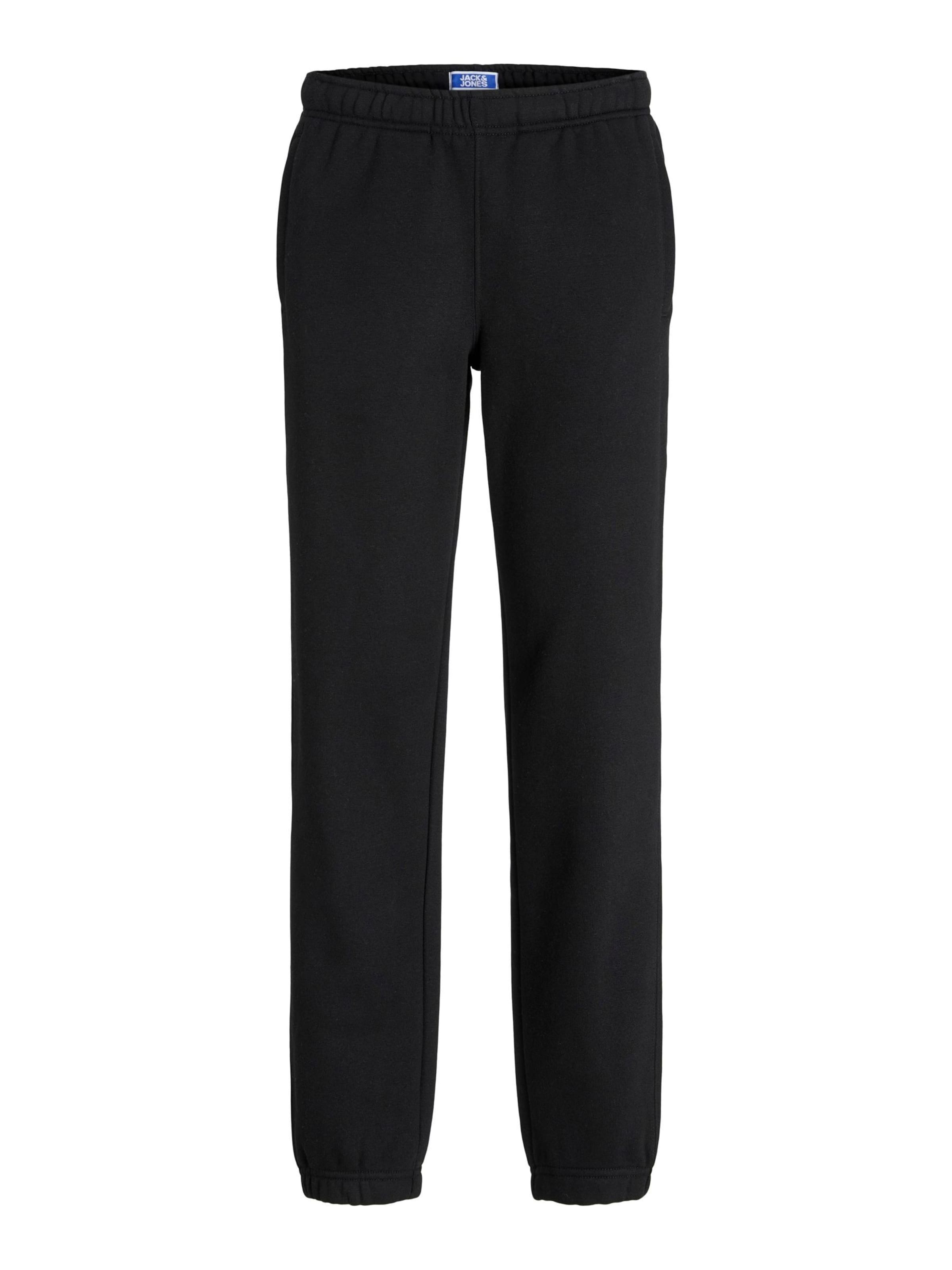 Effilé Pantalon Jack & Jones Junior en noir : devant