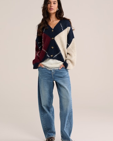 Cardigan dimensiuni mari de la WE Fashion pe albastru