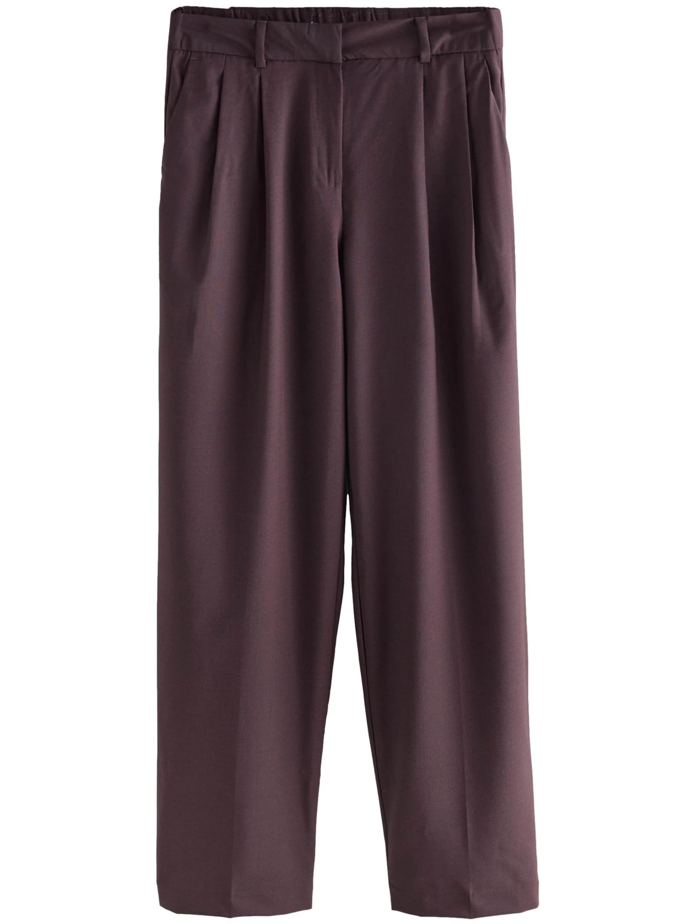 Next Loosefit Bukser med lægfolder i rød: forside