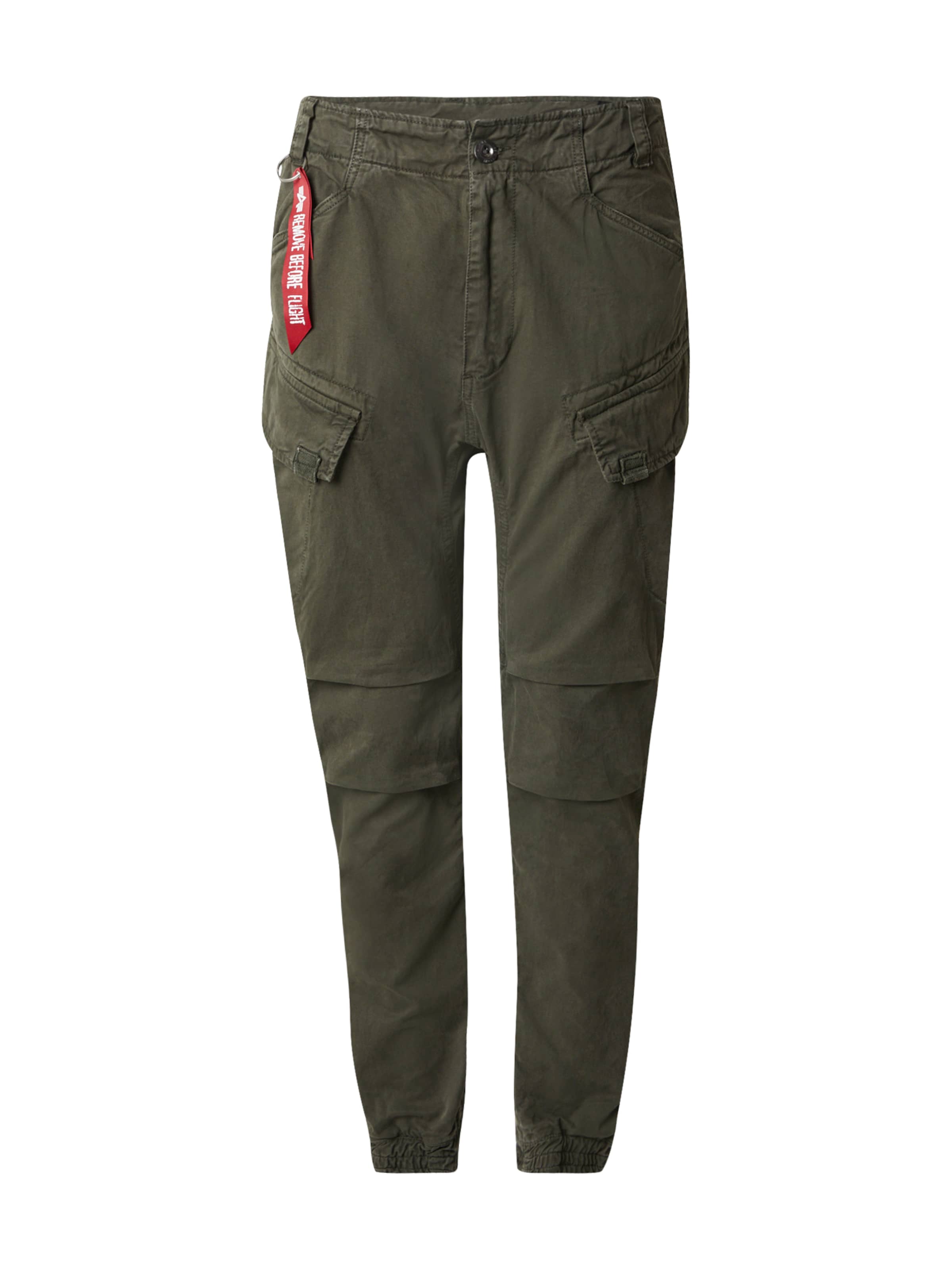 ALPHA INDUSTRIES Zúžený strih Kapsáče 'Force One' - Zelená: predná strana