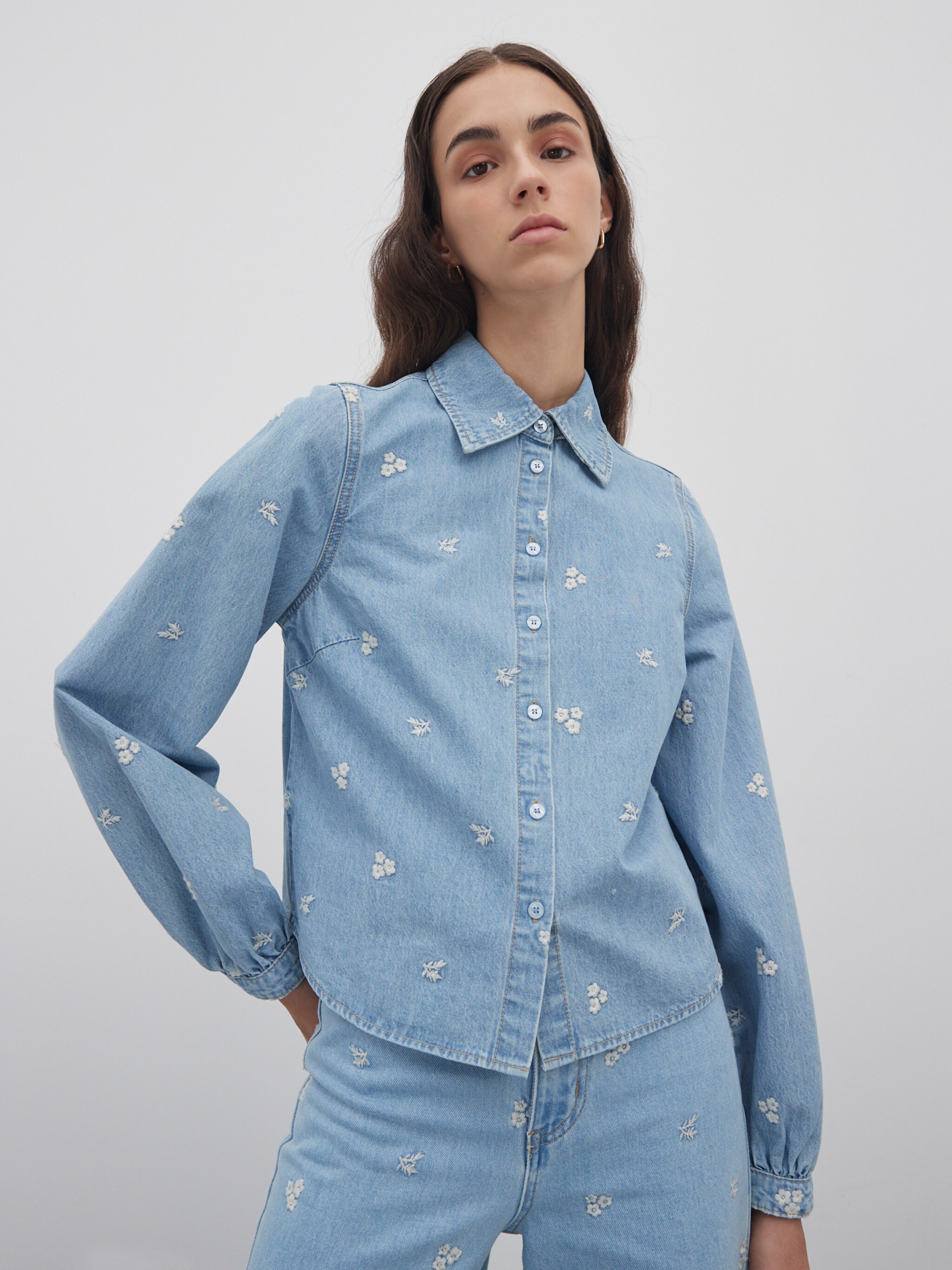 EDITED Producten Blouse 'Jolin' Blauw denim