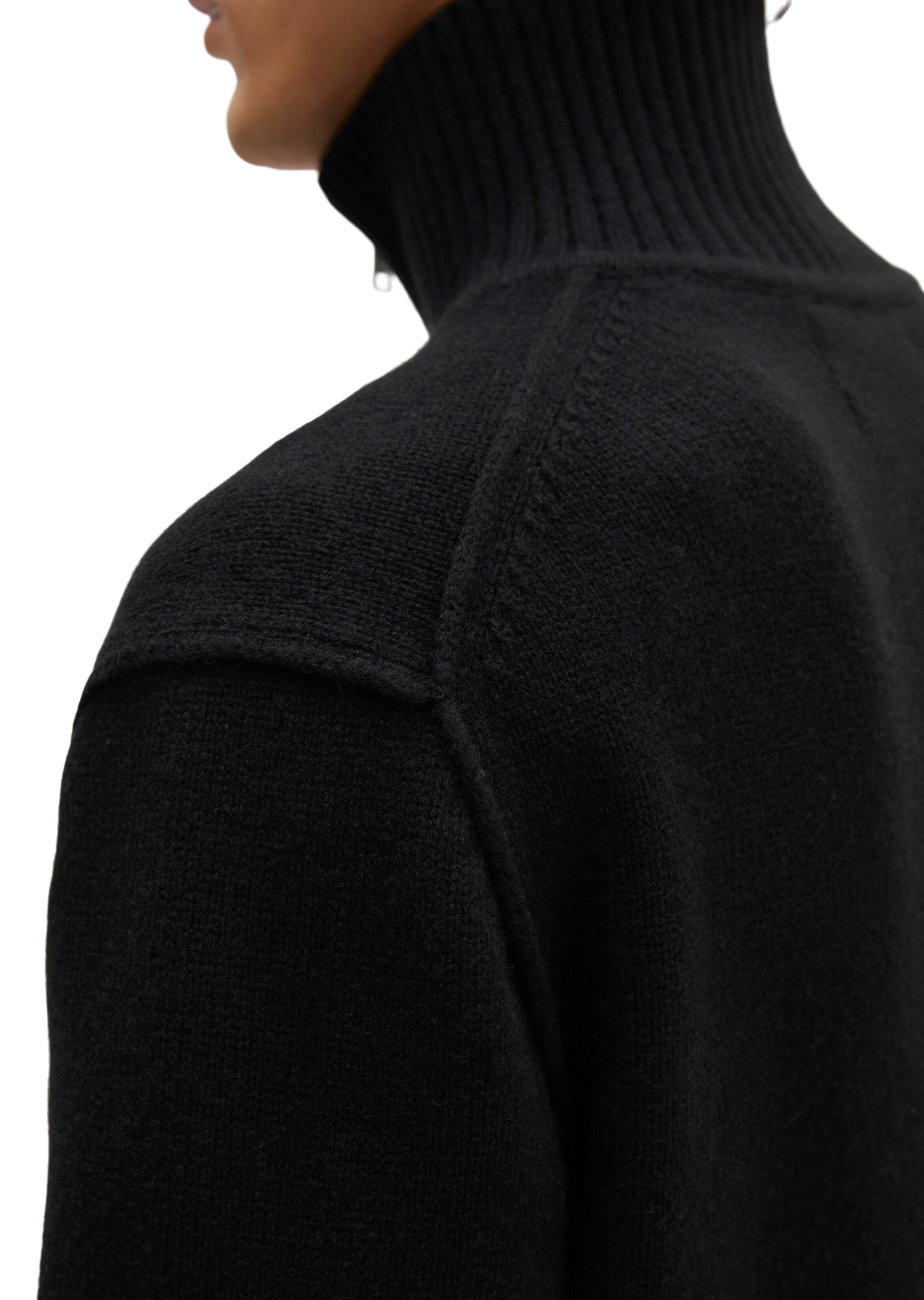 Marc O'Polo Gebreid vest in Zwart: zijkant