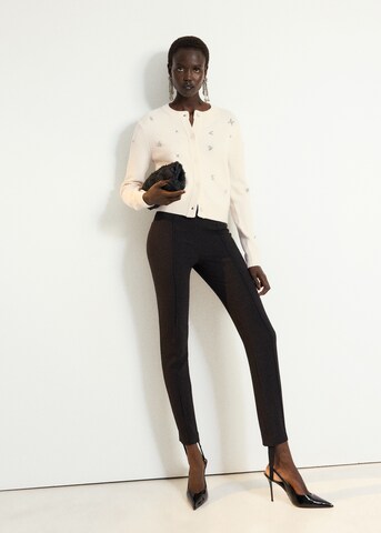 MANGO Knit cardigan 'NILO' in Beige: front