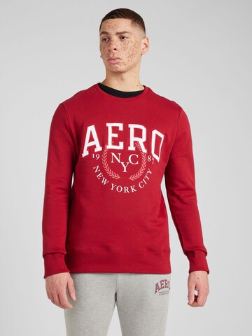 Sweat-shirt 'NYC 1987' AÉROPOSTALE en rouge : devant