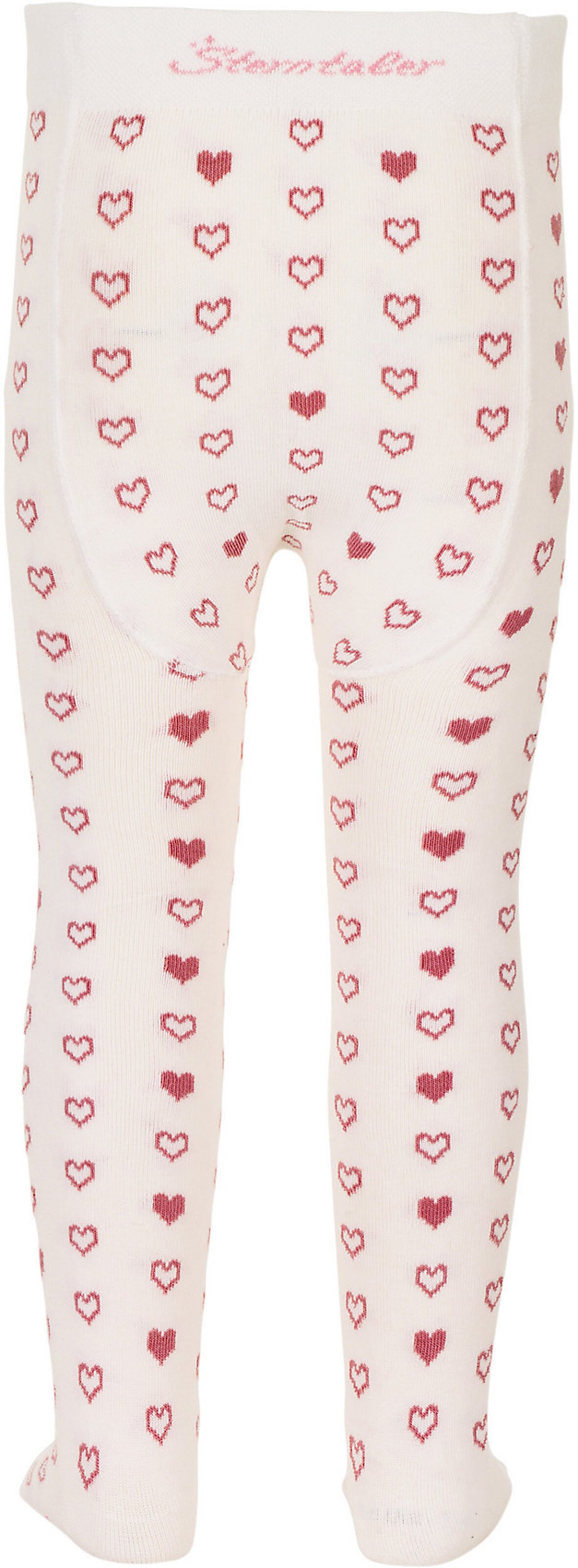 STERNTALER Tights 'Herzen' in White