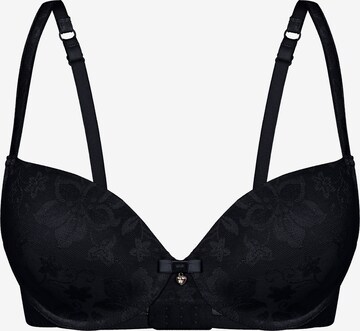 Soutien-gorge 'HIBISCUS' sassa en noir : devant