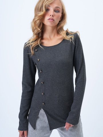 Pull-over Trend Alaçatı Stili en gris : devant