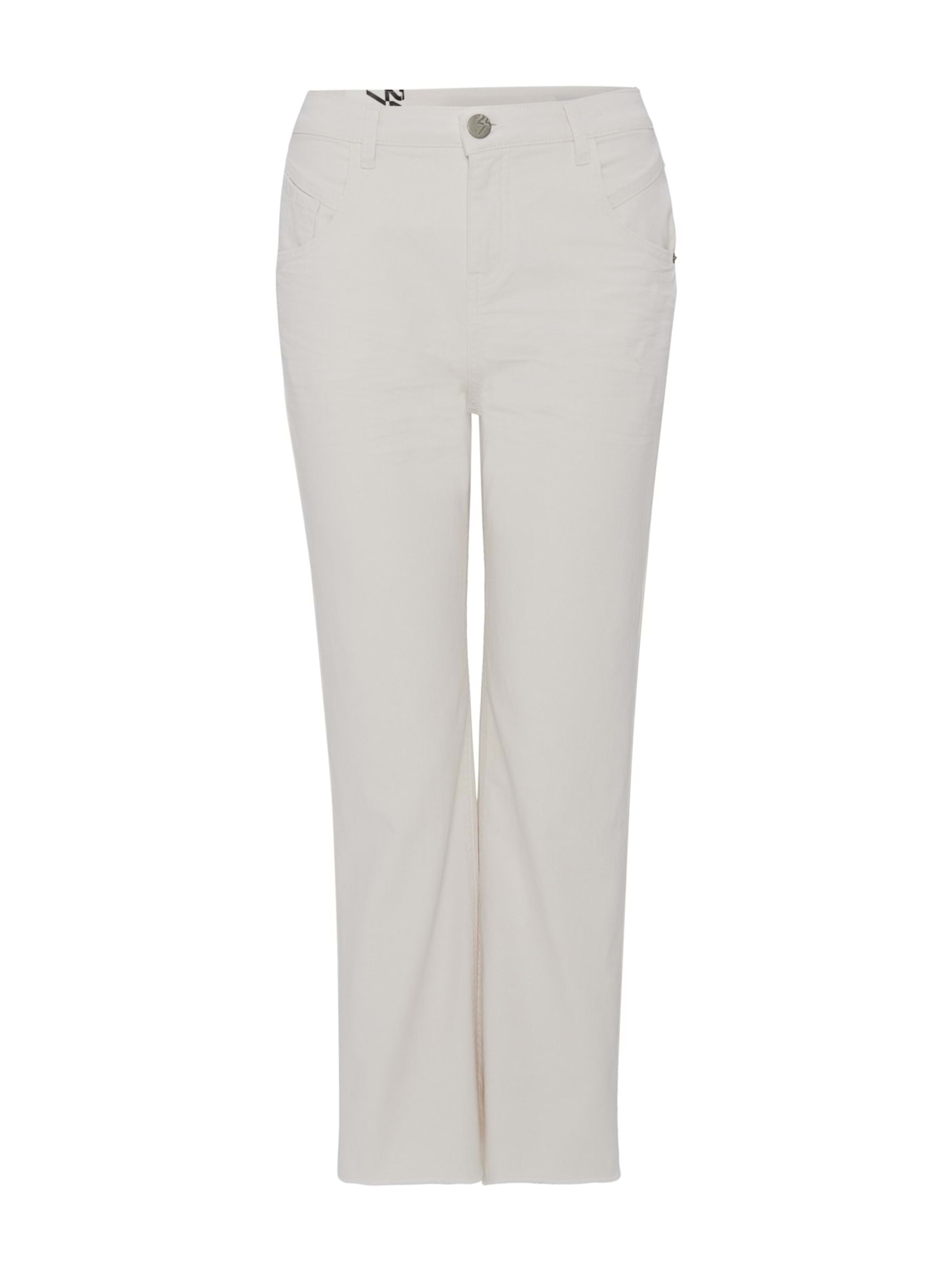 OPUS Regular Jeans 'Lani' in Wit: voorkant