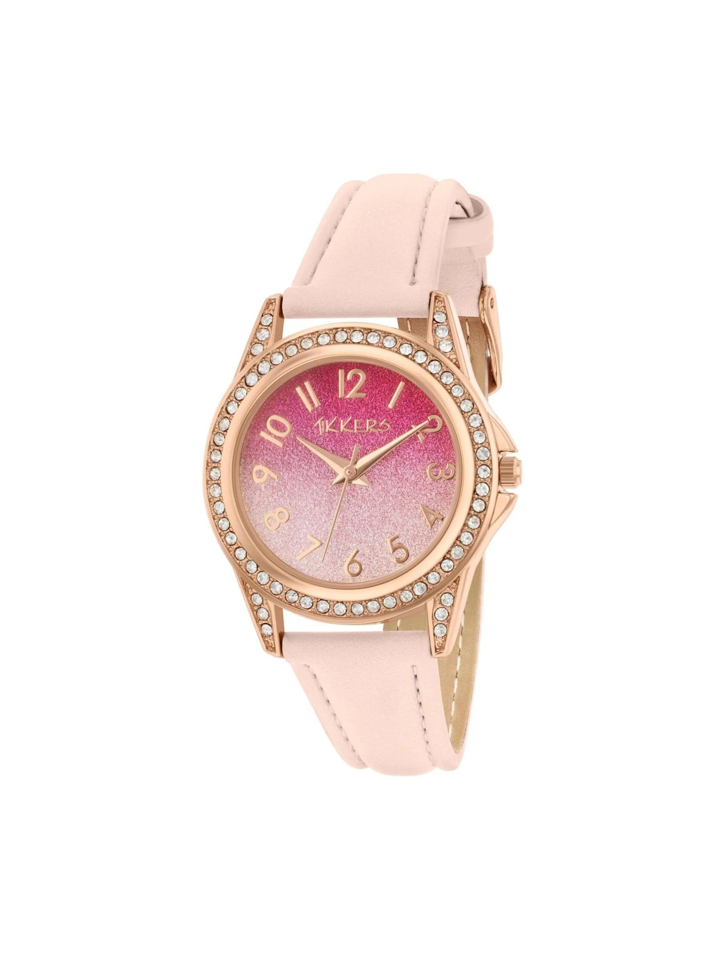 Tikkers Watch in Pink: front