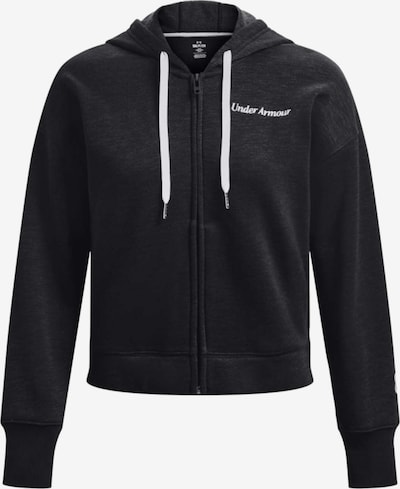 UNDER ARMOUR Sweatshirt 'Under Armour Essential Fleece Script FZ Hoodie' in L in schwarz, Produktansicht