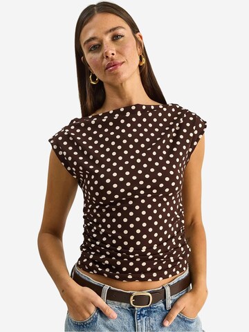 Camicia da donna di Bianco Lucci in marrone: frontale