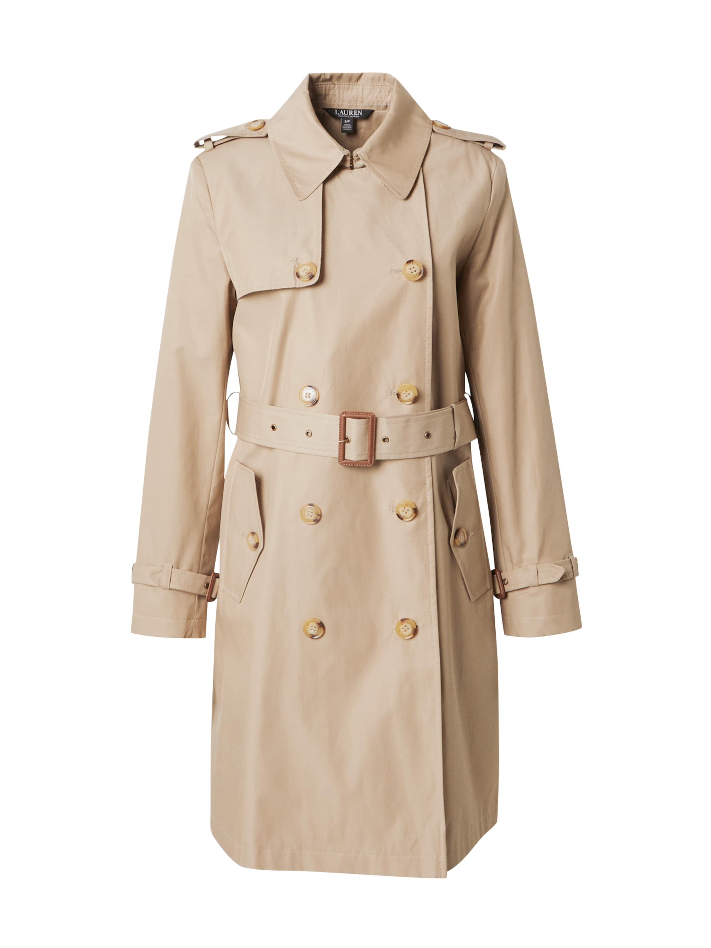 Manteau mi-saison Lauren Ralph Lauren en beige : devant