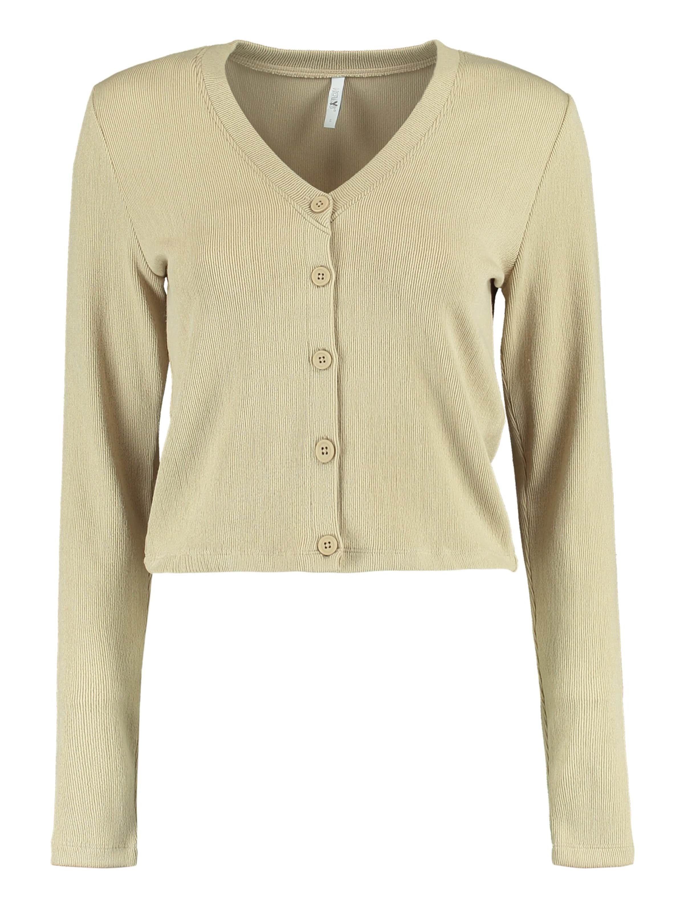 Hailys Плетена жилетка 'Jolien' в бежово: отпред