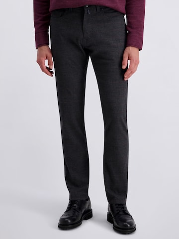 PIERRE CARDIN Tapered Chino trousers 'Lyon' in Grey: front