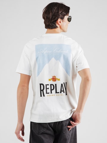 REPLAY Тениска в бяло: отпред