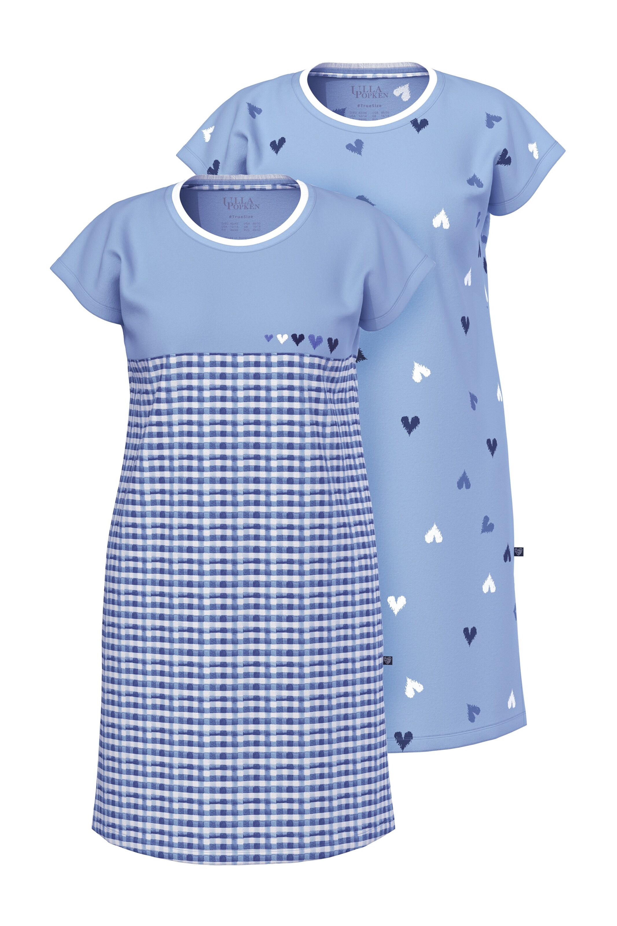 Ulla Popken Nachthemd in Blau: Vorderseite