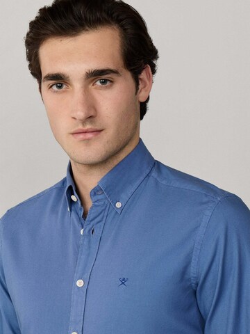 Hackett London Regular fit Overhemd in Blauw