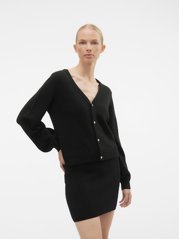 VERO MODA Knit Cardigan 'EBRU' in Black