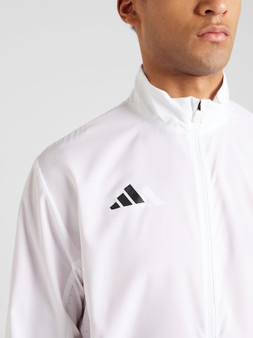 ADIDAS PERFORMANCE Athletic Jacket 'ADIZERO' in White