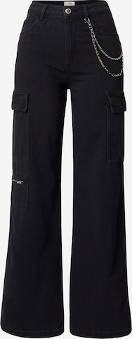 Tally Weijl Zvonové kalhoty Džíny s kapsami – černá: přední strana