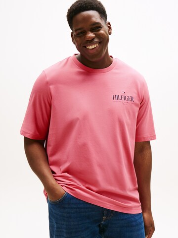 Tommy Hilfiger Big & Tall Футболка в Ярко-розовый: спереди