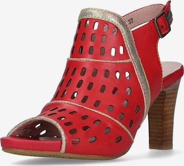 Laura Vita Sandals in Red: front