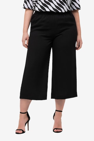 Ulla Popken Wide Leg Hose in Schwarz: predná strana