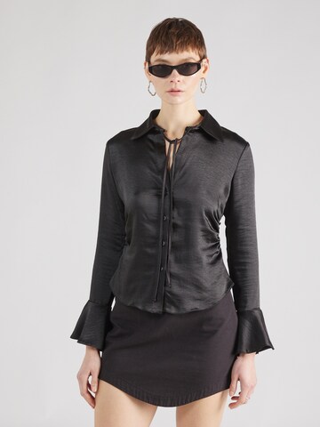 TOPSHOP Blouse in Zwart: voorkant