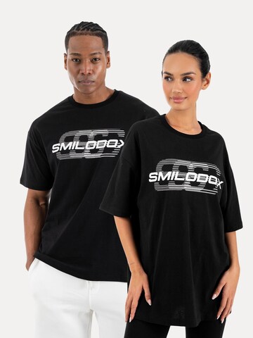 Smilodox Oversize T-Shirt Lyam in Schwarz