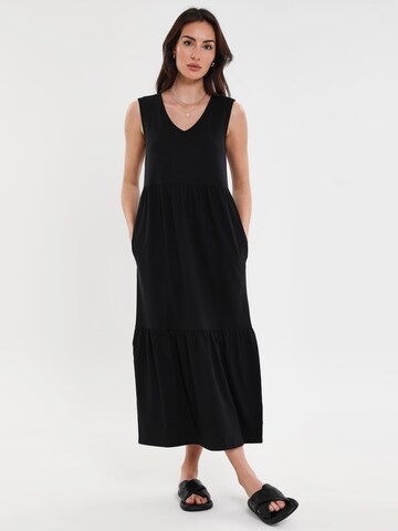 Robe d’été 'Byers' Threadbare en noir : devant